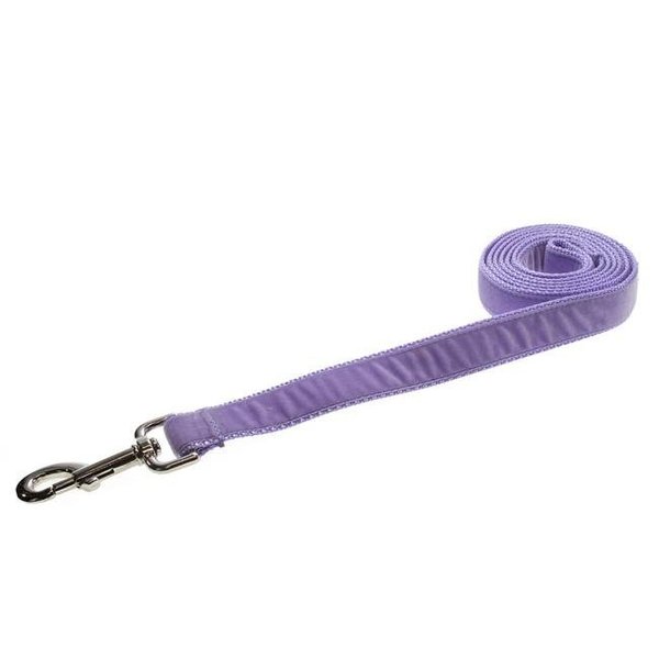 Sassy Dog Wear Sassy Dog Wear VELVET LAVENDER2-L Velvet Lavender Dog Leash - Small VELVET LAVENDER2-L